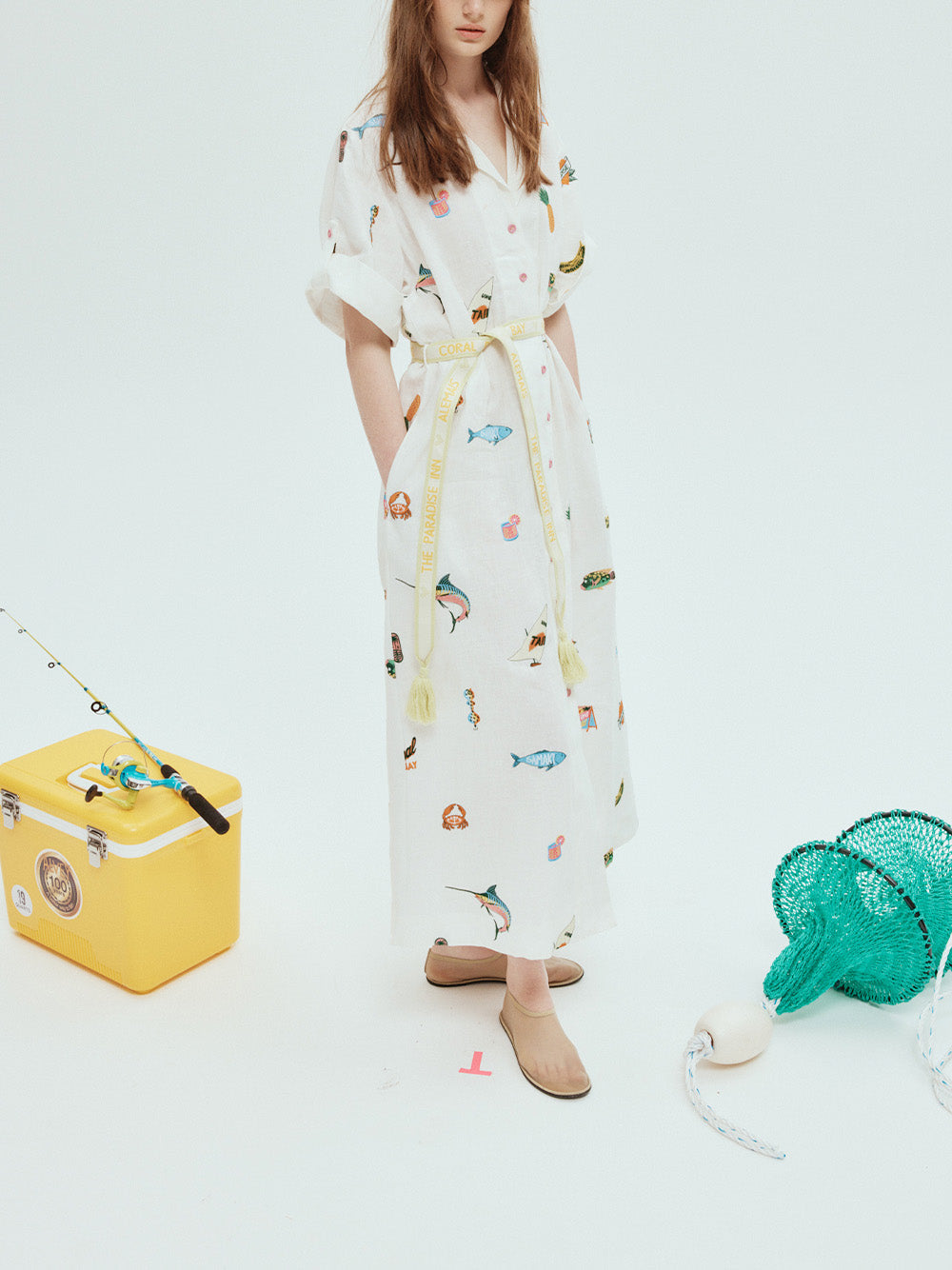 Blue Marlin Midi Dress
