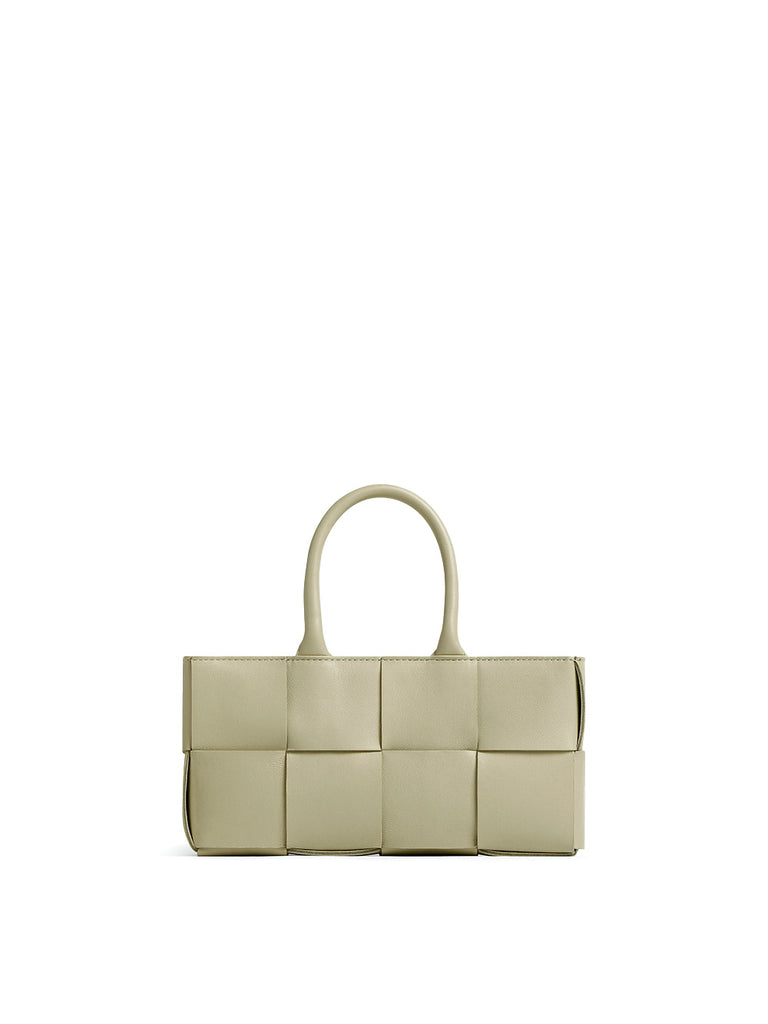 【BOTTEGA VENETA】Mini Arco Tote Bag - カーキダークプラリネ Bottega Veneta mini arco tote bag taupe grey (brown