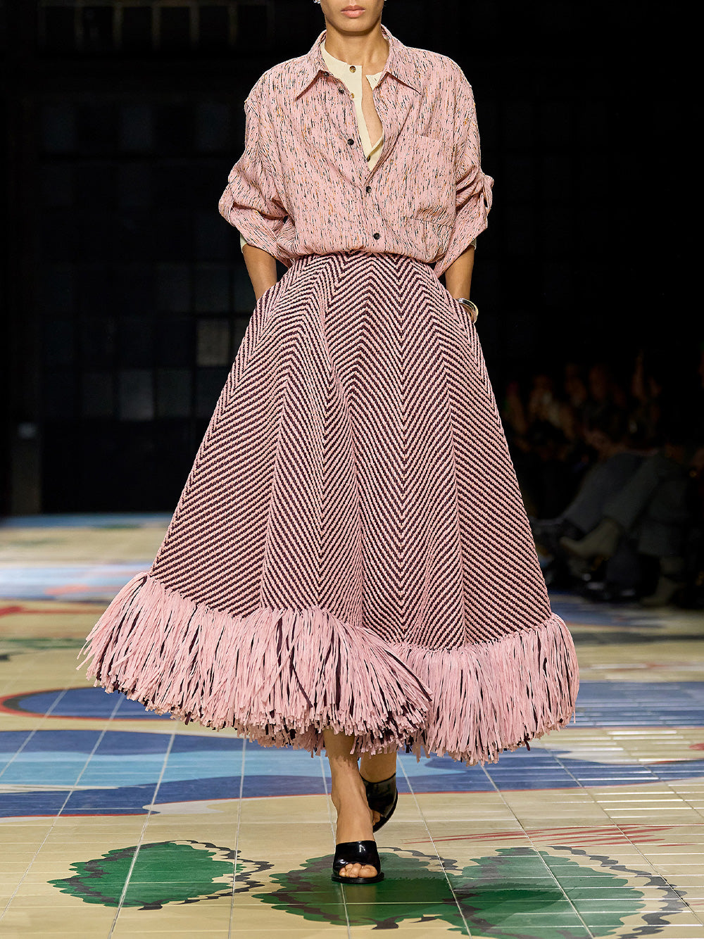 Textured Button-Up Shirt