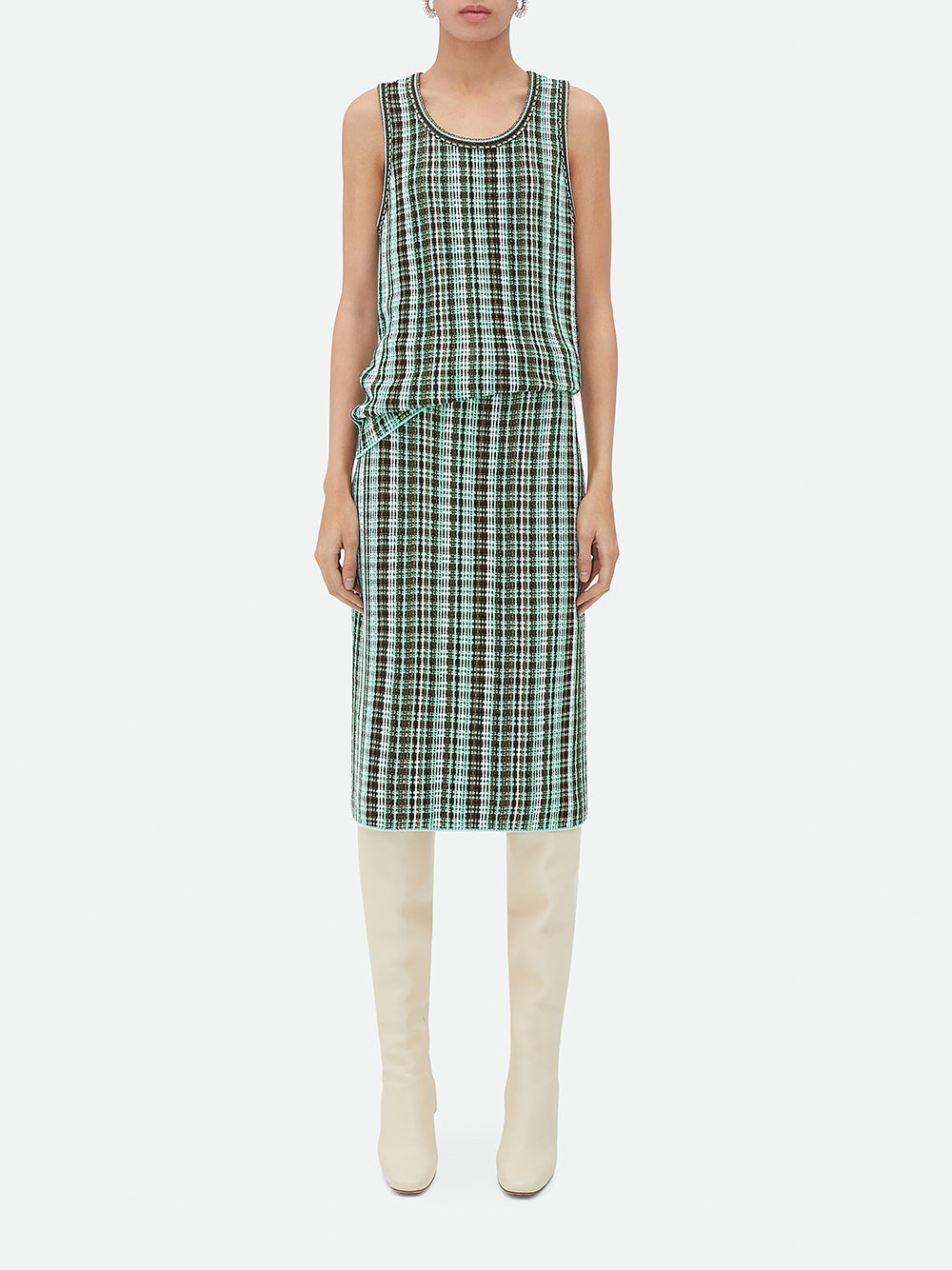 Checked Cotton Tank