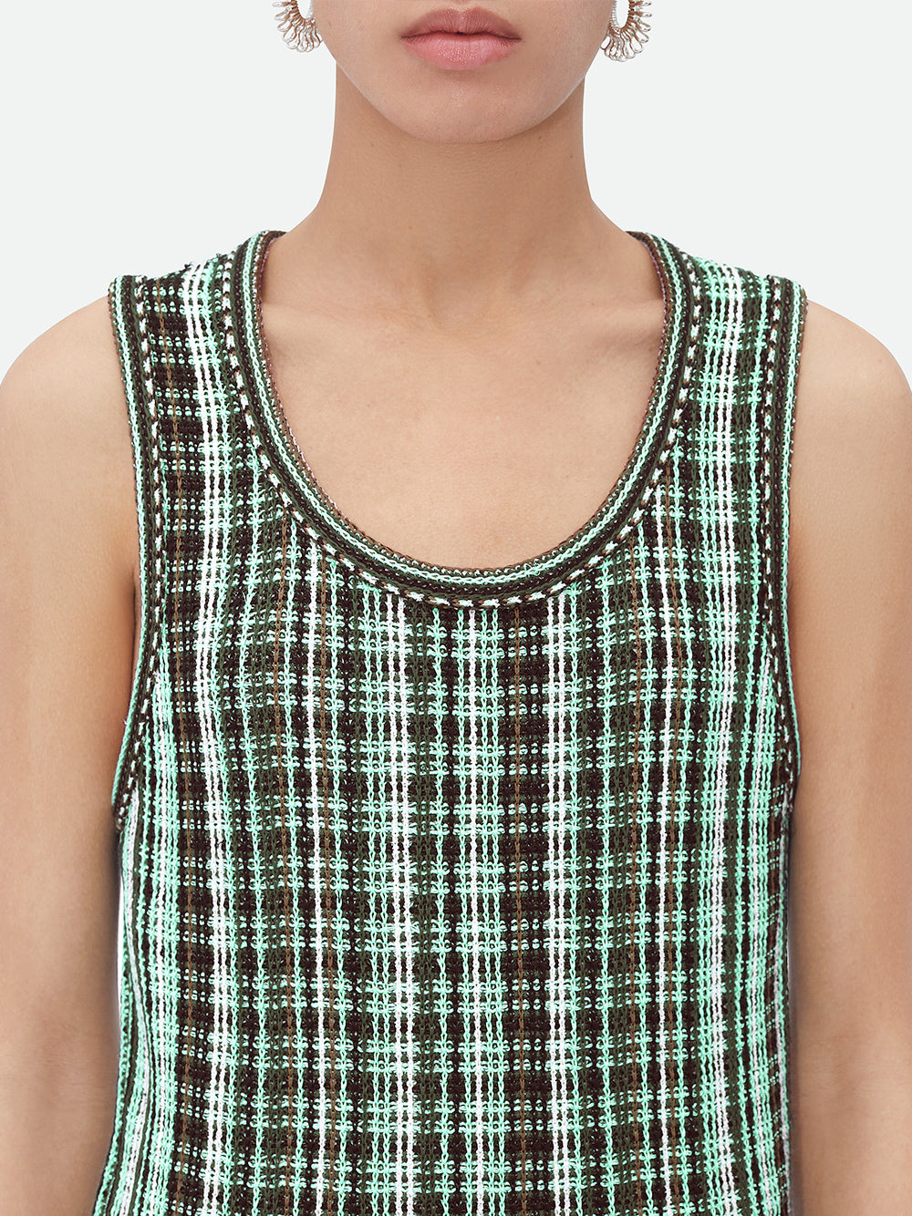 Checked Cotton Tank