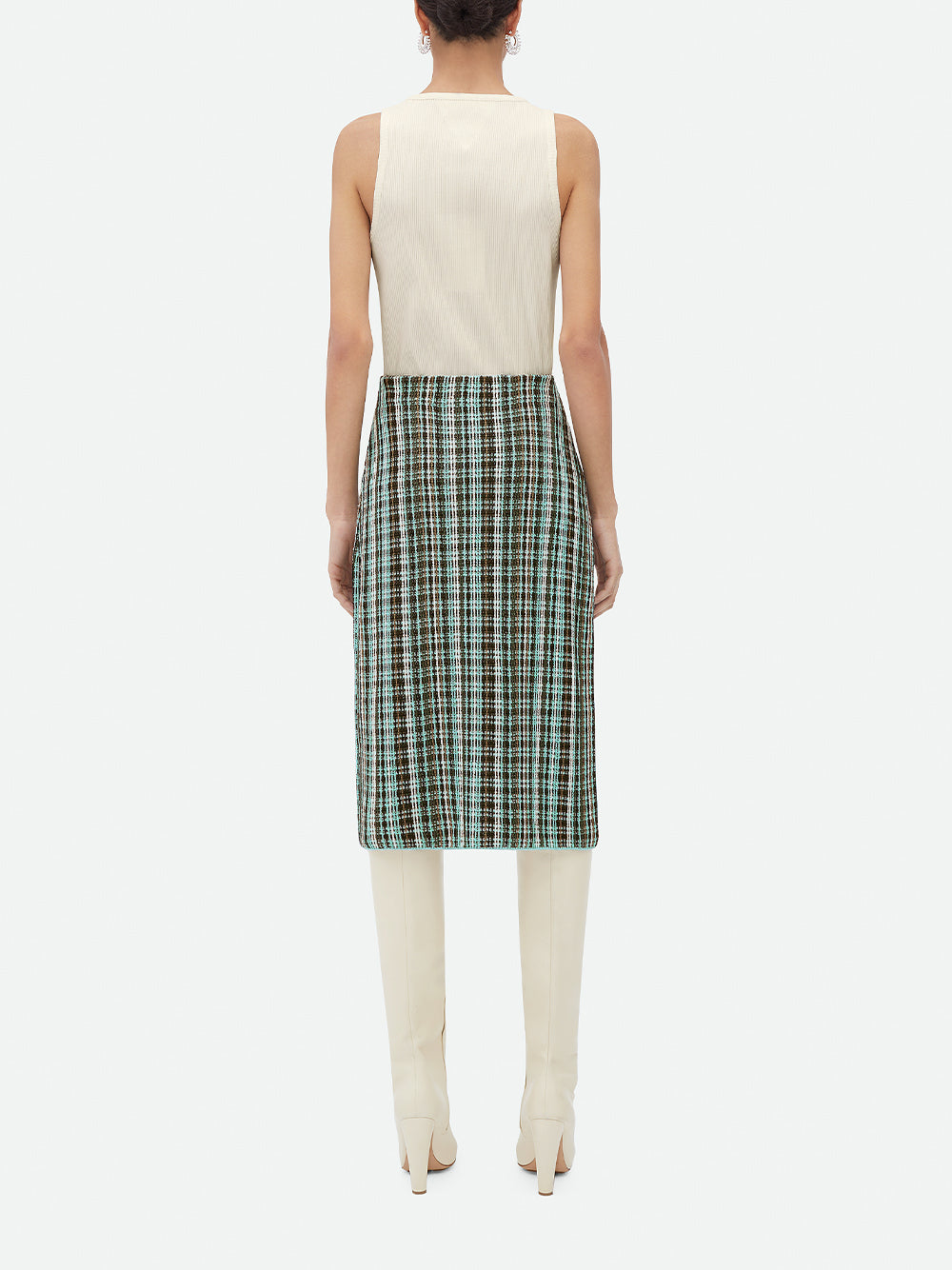 Checked Midi Skirt