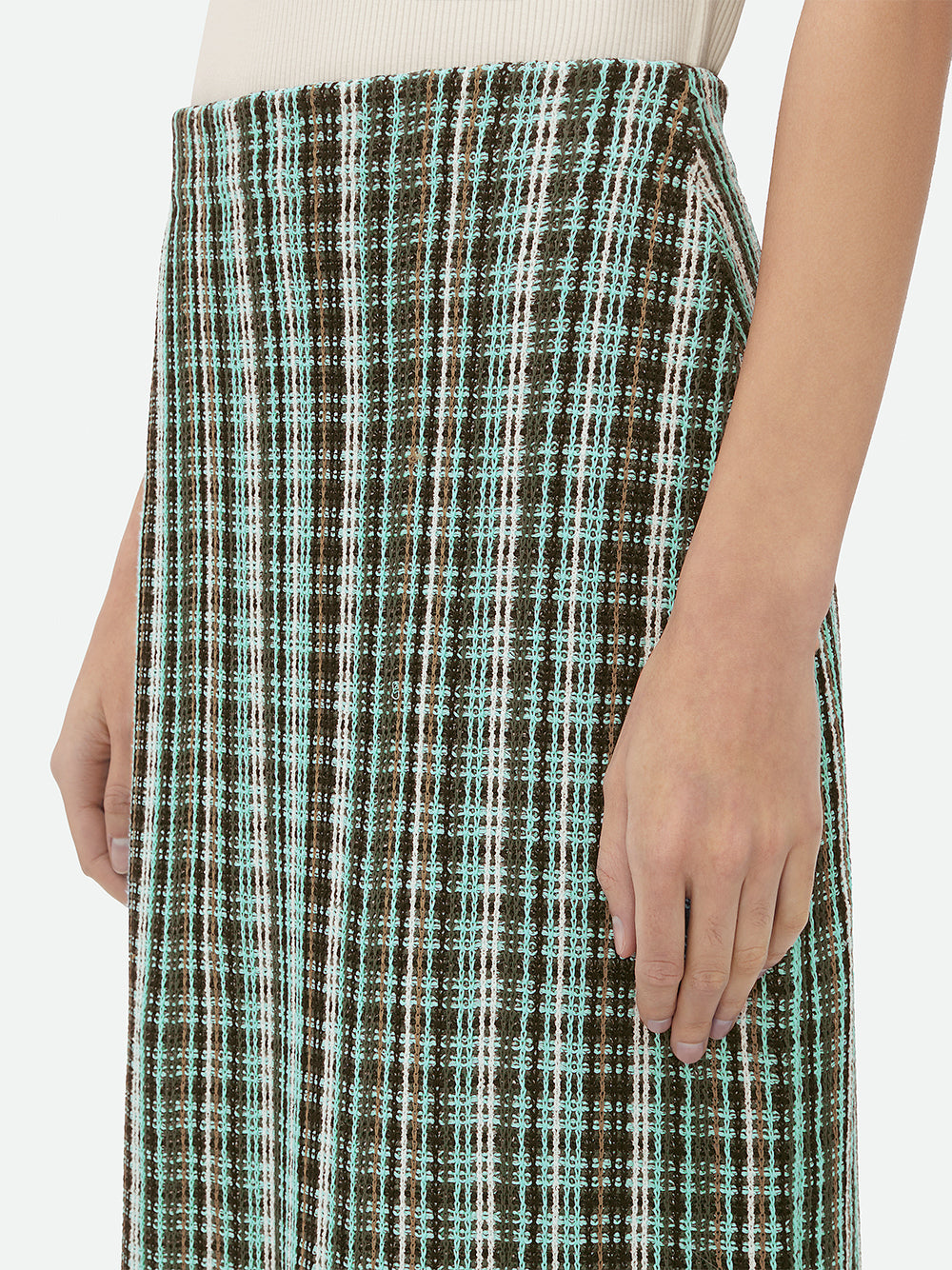 Checked Midi Skirt