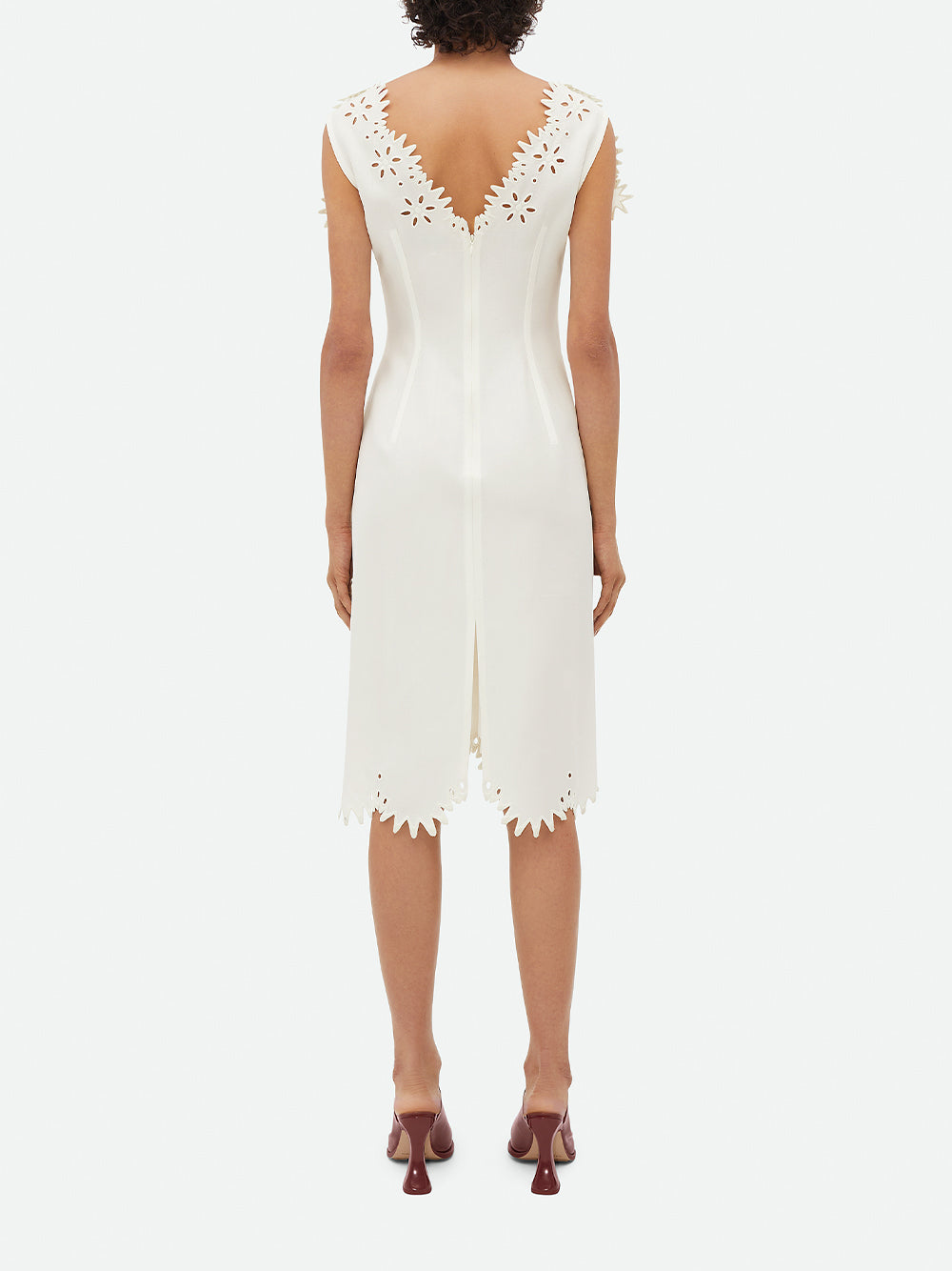 English Embroidery Midi Dress