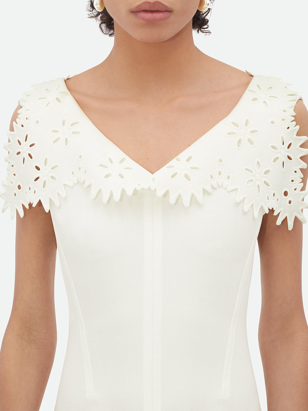 English Embroidery Midi Dress