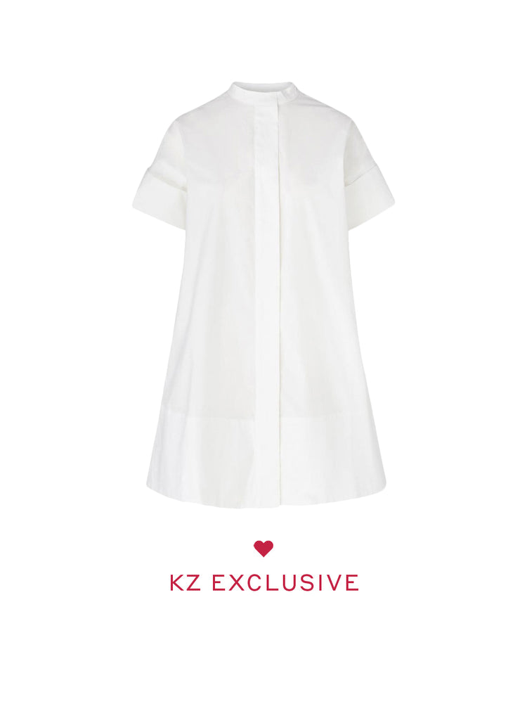 Cotton SS Aline Dress White / M Cotton SS Aline Dress White / M
