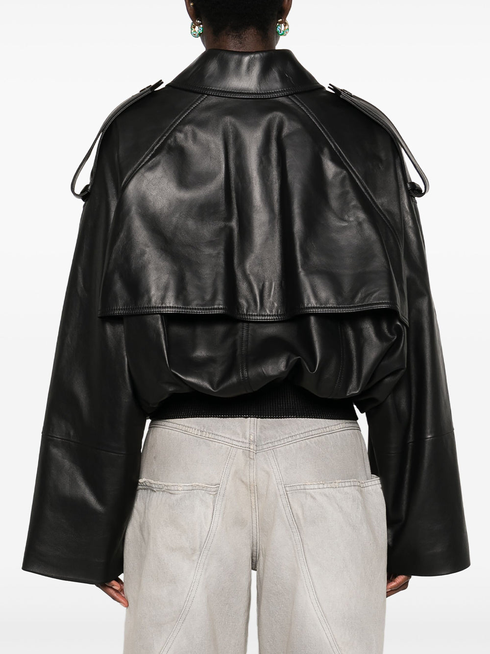 Leather Jacket Balloon Jacket For Men Loewe Balloon Leather Jacket
