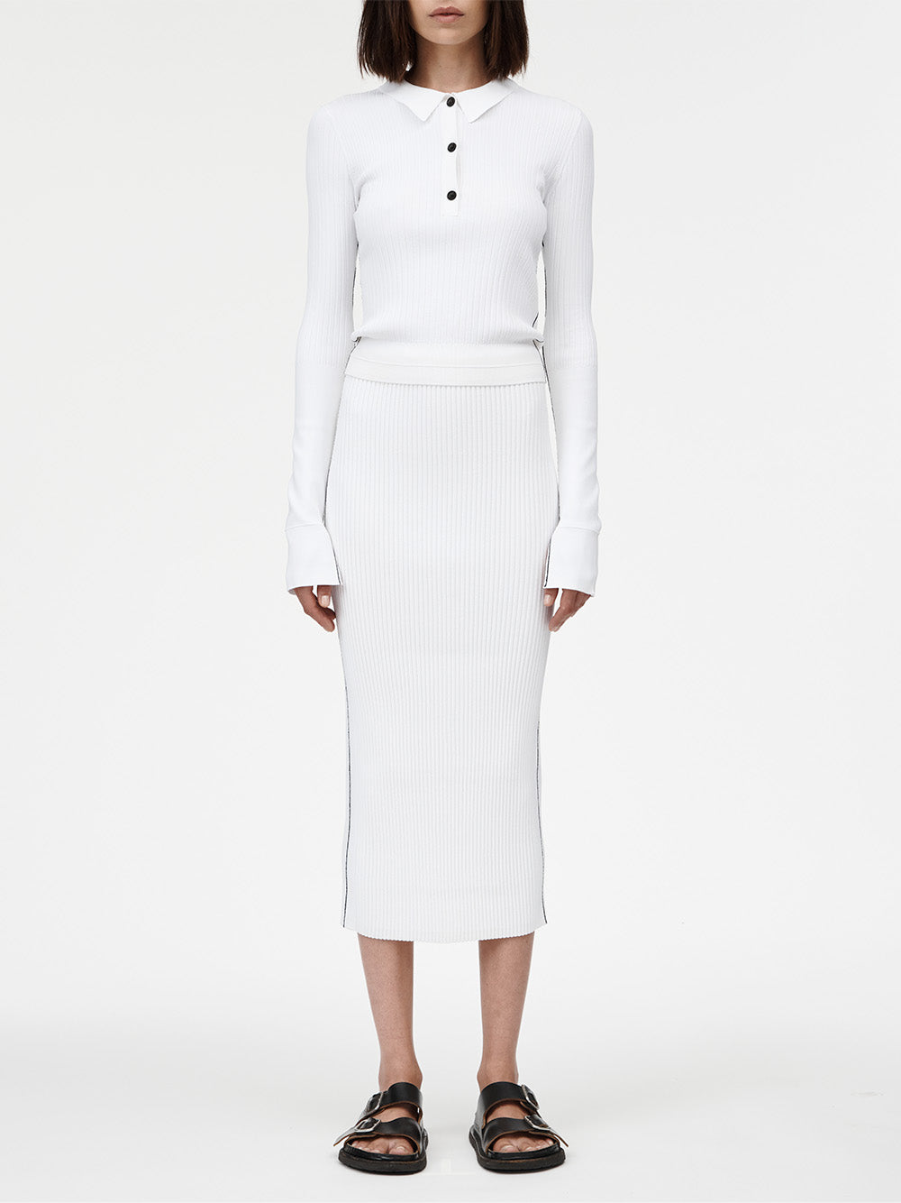 Sheer Pleated Skirt Kirna Zabete