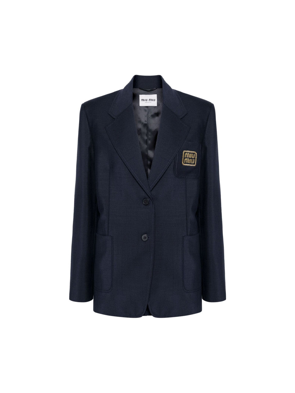 Logo-Embroidered Blazer