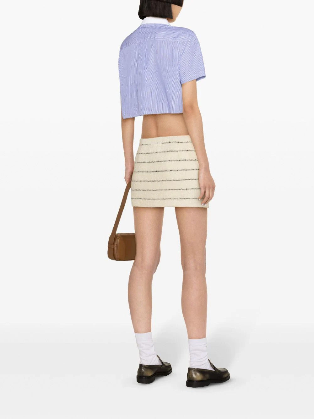 Striped Tweed Mini Skirt