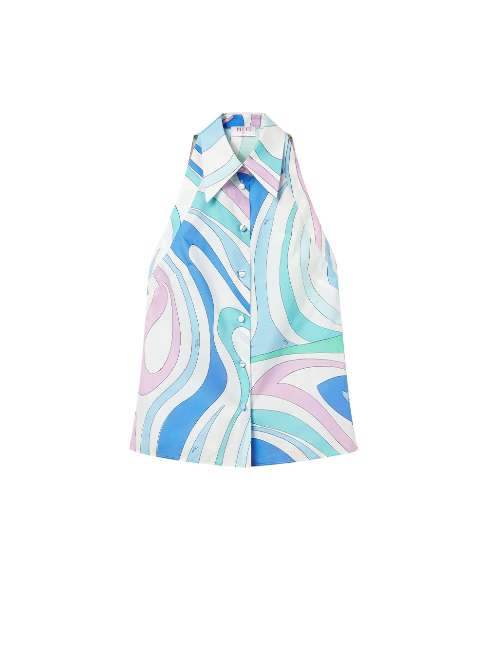 Iride-Print Silk Shirt