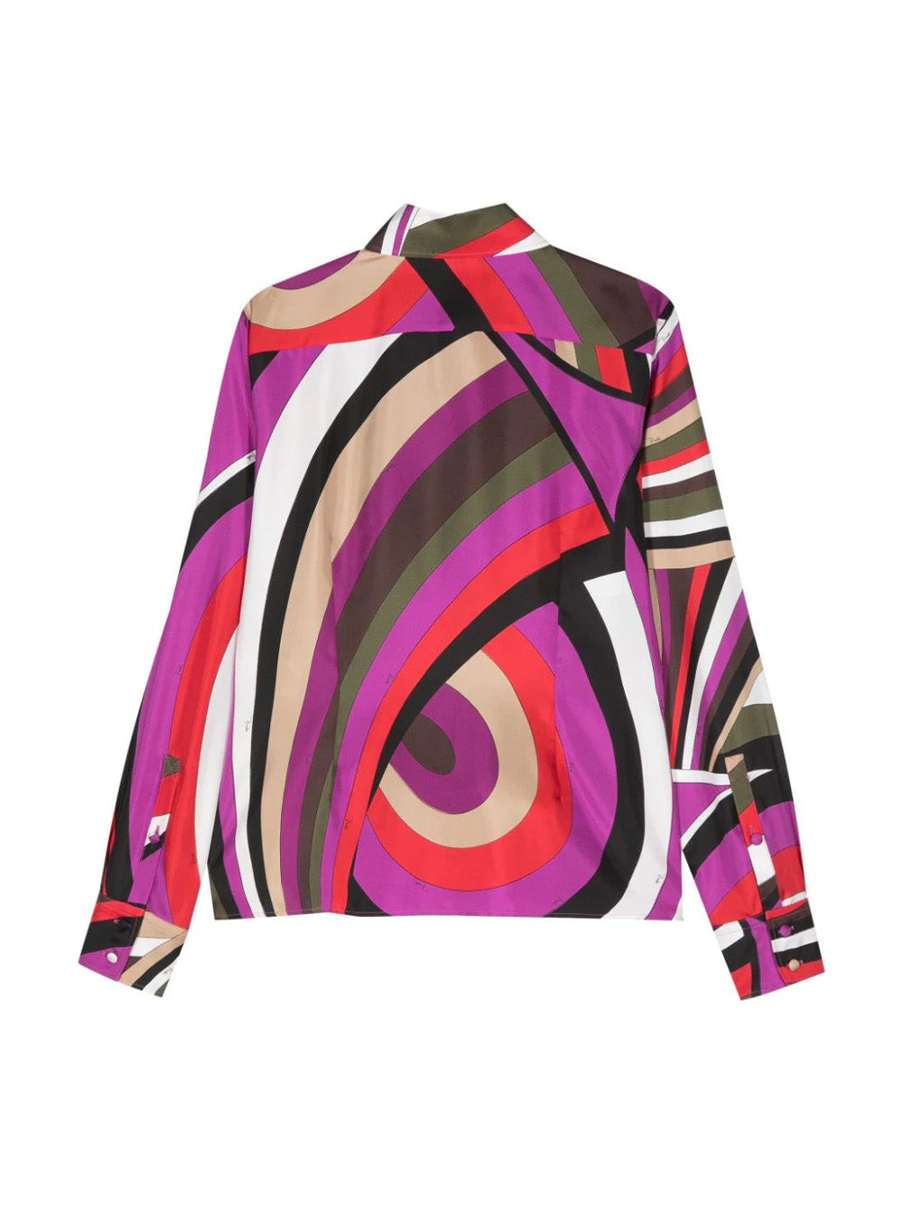 Iride-Print Silk Shirt