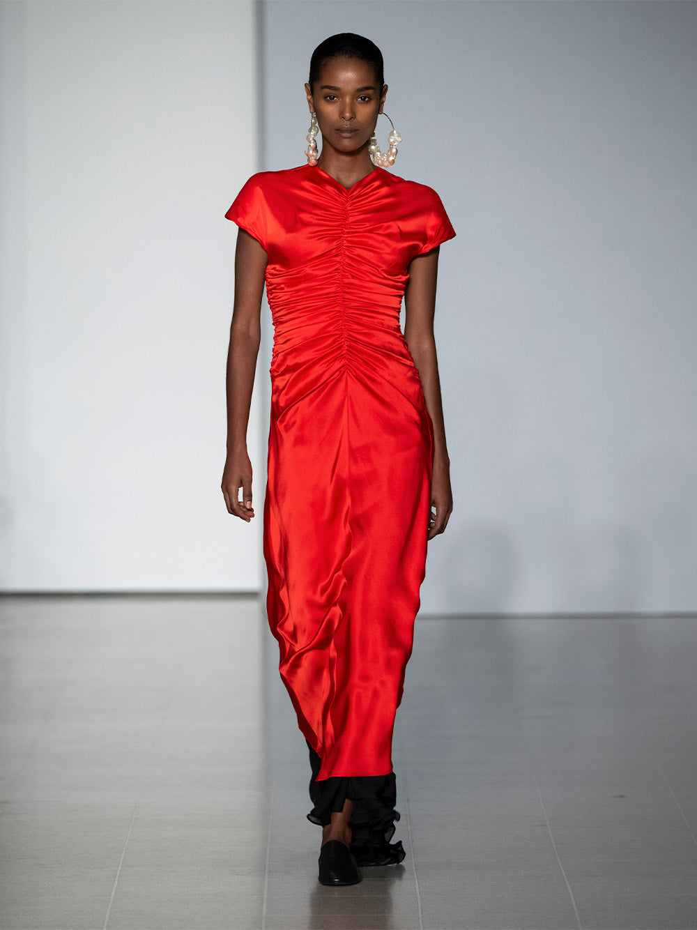 Aubree Ruched Midi Dress