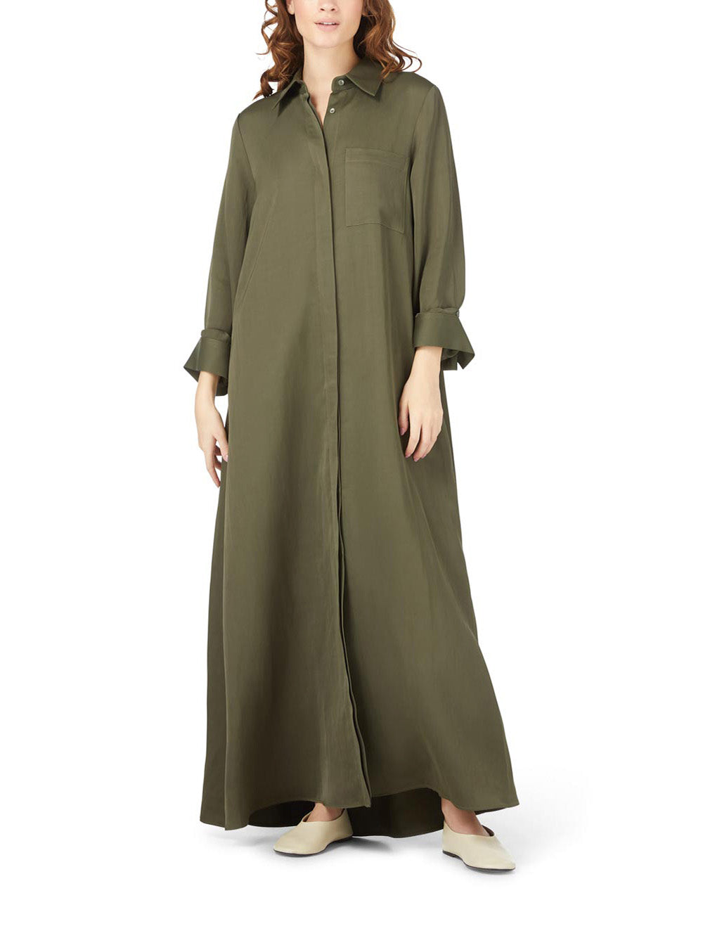 Jenny Linen-Blend Gown