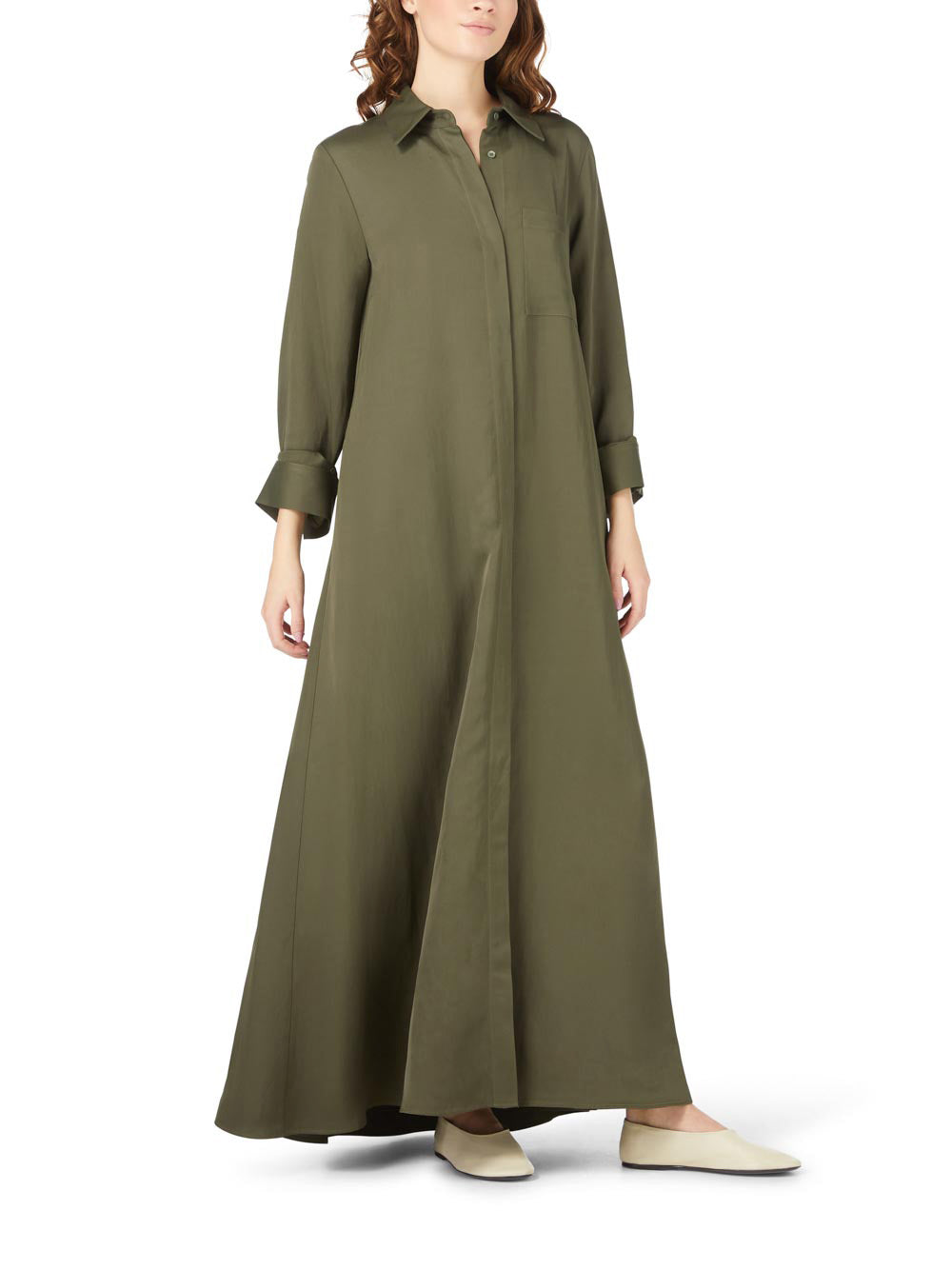 Jenny Linen-Blend Gown