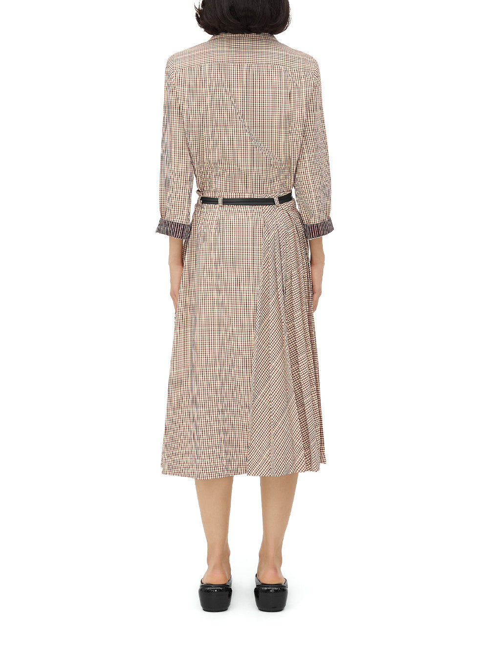 Check Viscose Midi Skirt