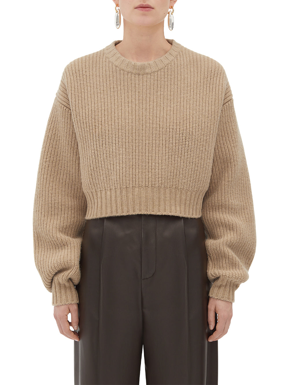 Wool and Cashmere Cropped Sweater