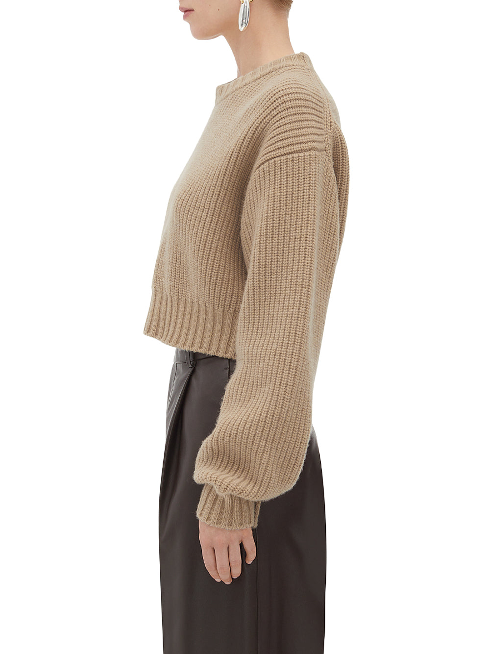 Wool and Cashmere Cropped Sweater