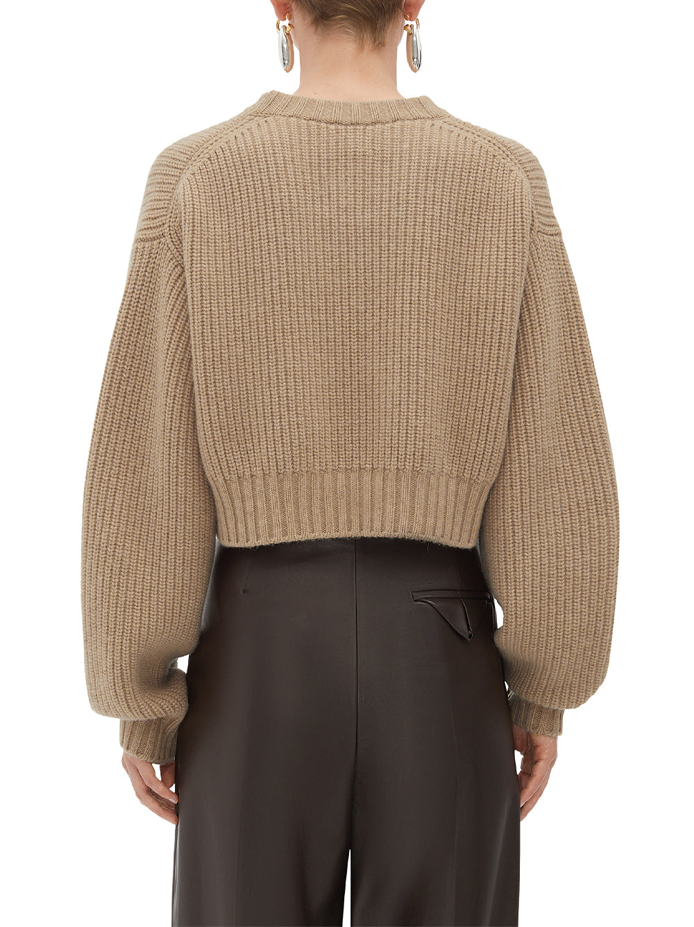 Wool and Cashmere Cropped Sweater