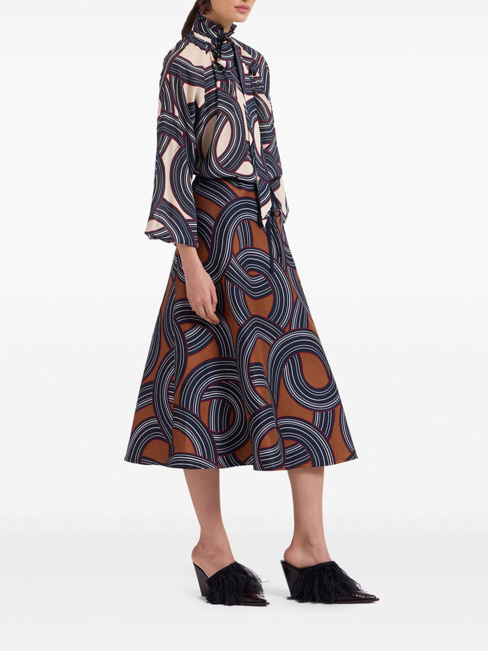 Drawstring Midi Skirt