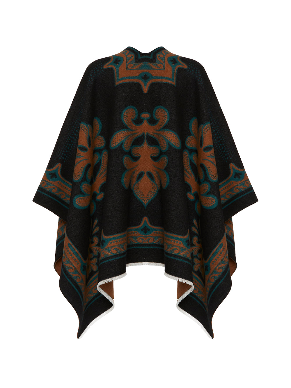 Silk Wool Poncho