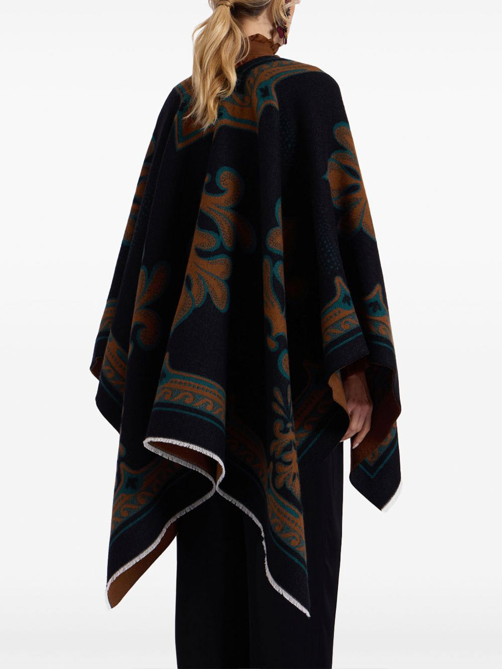 Silk Wool Poncho
