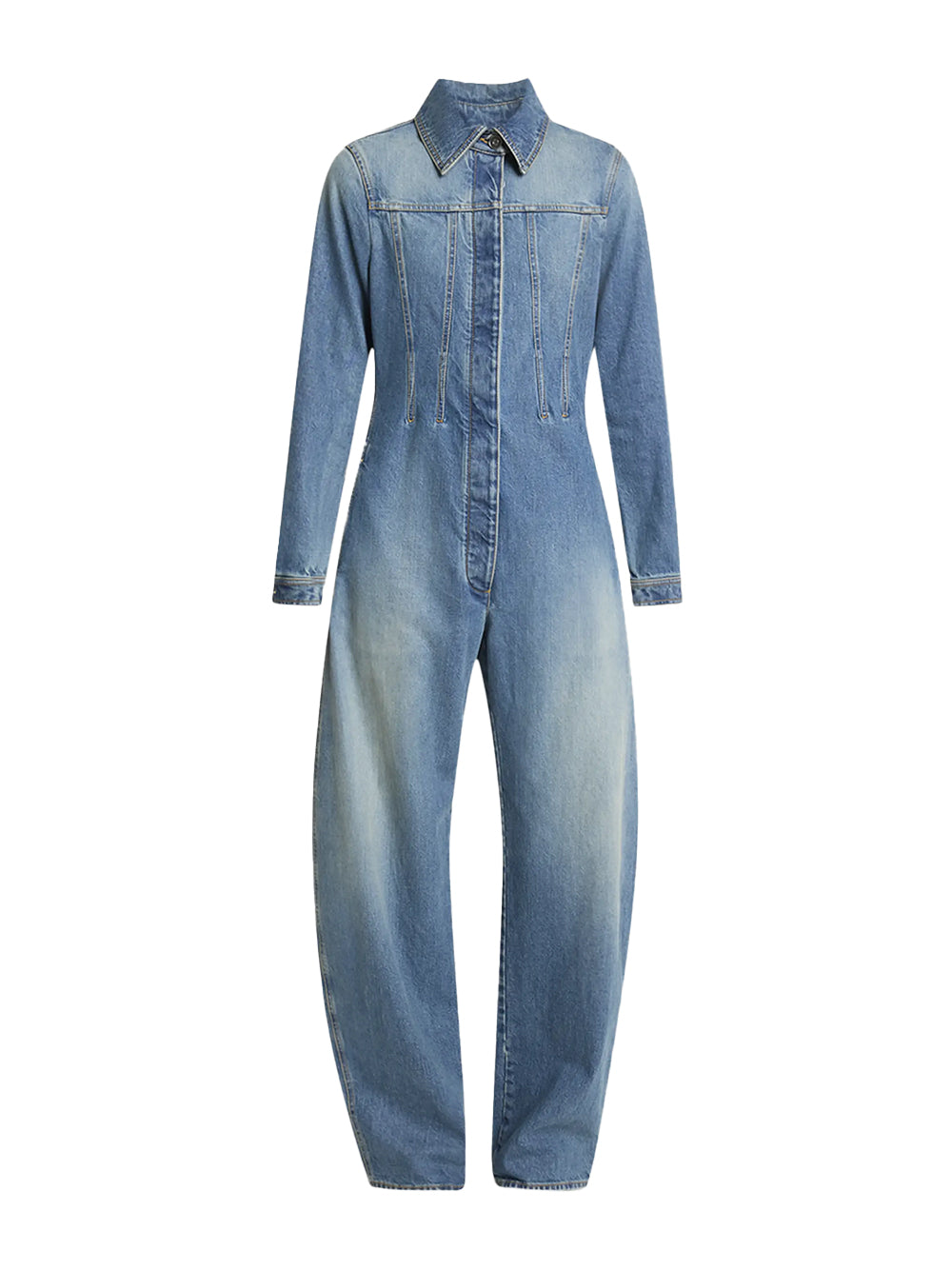 Round Denim Jumpsuit