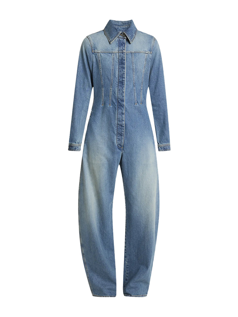 アンドレアアンドコー / DENIM ELEMENT ROMPERS Rydon Cutout Romper - Medium Wash | Levi's® US