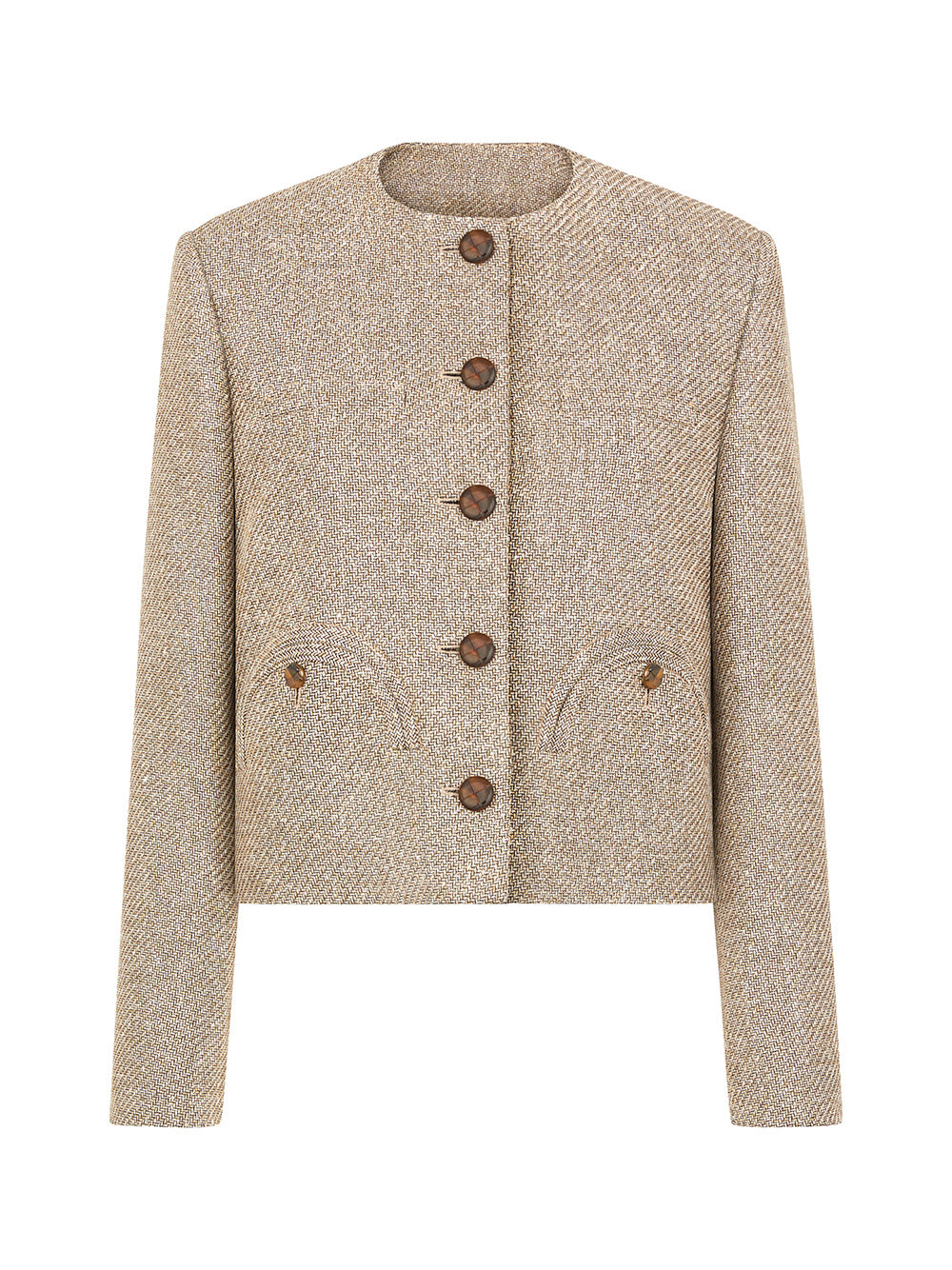 Linen-Silk and Cotton Shamo Bolero