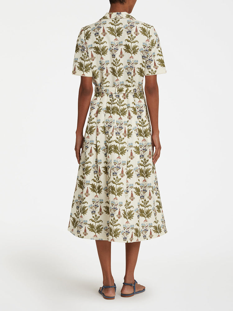 Emporio Sirenuse | Claudia Dress in Persian Botanic Print  Kirna Zabte