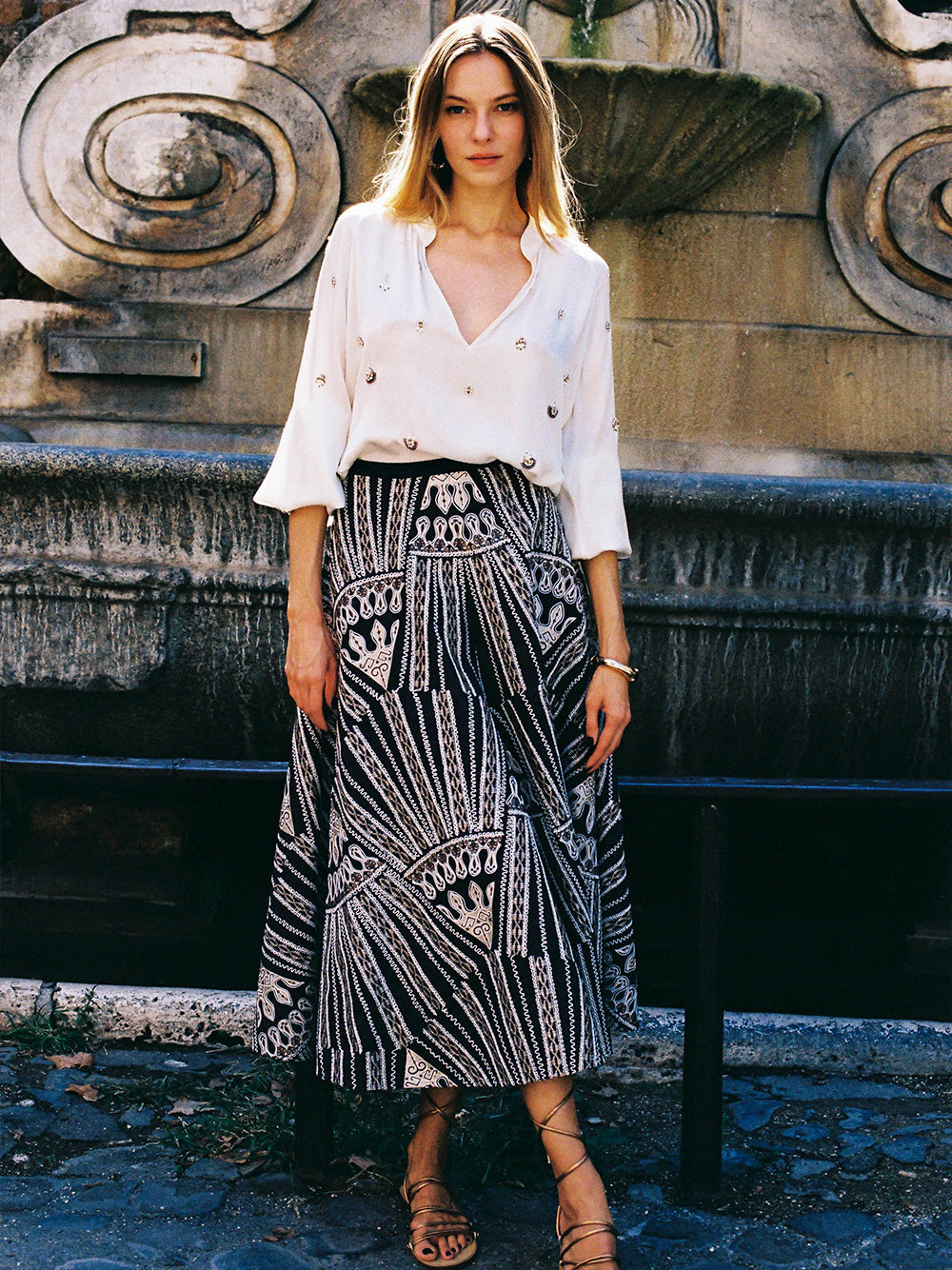 Tasha Skirt with Calliope Embroidery