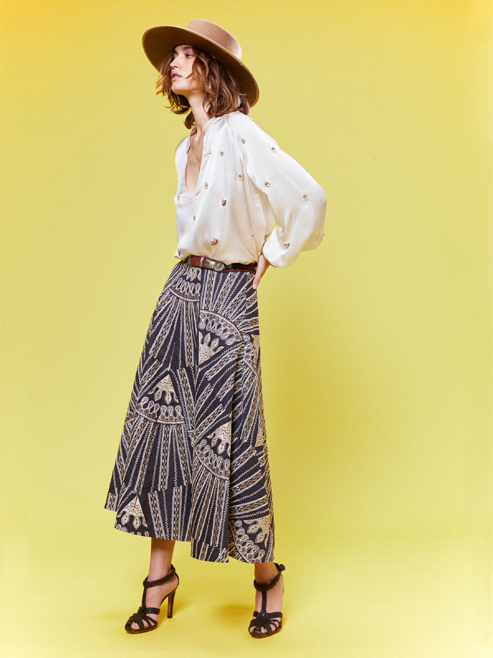 Tasha Skirt with Calliope Embroidery