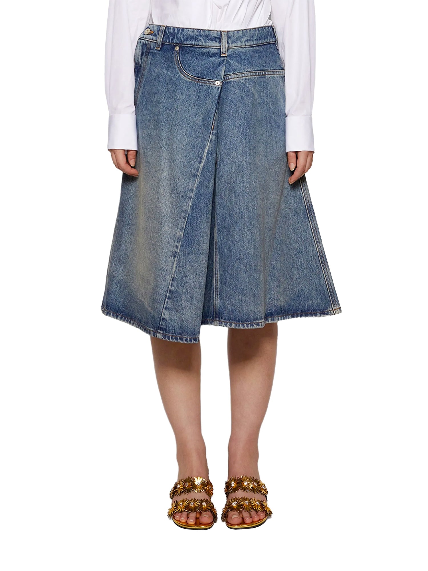 Loewe | Deconstructed Denim Midi Skirt – Kirna Zabête
