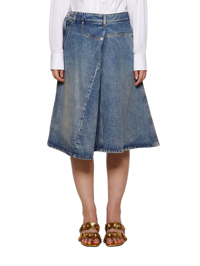 【LOEWE】 Deconstructed デニム ミディ スカート Loewe | Deconstructed Denim Midi Skirt – Kirna Zabête