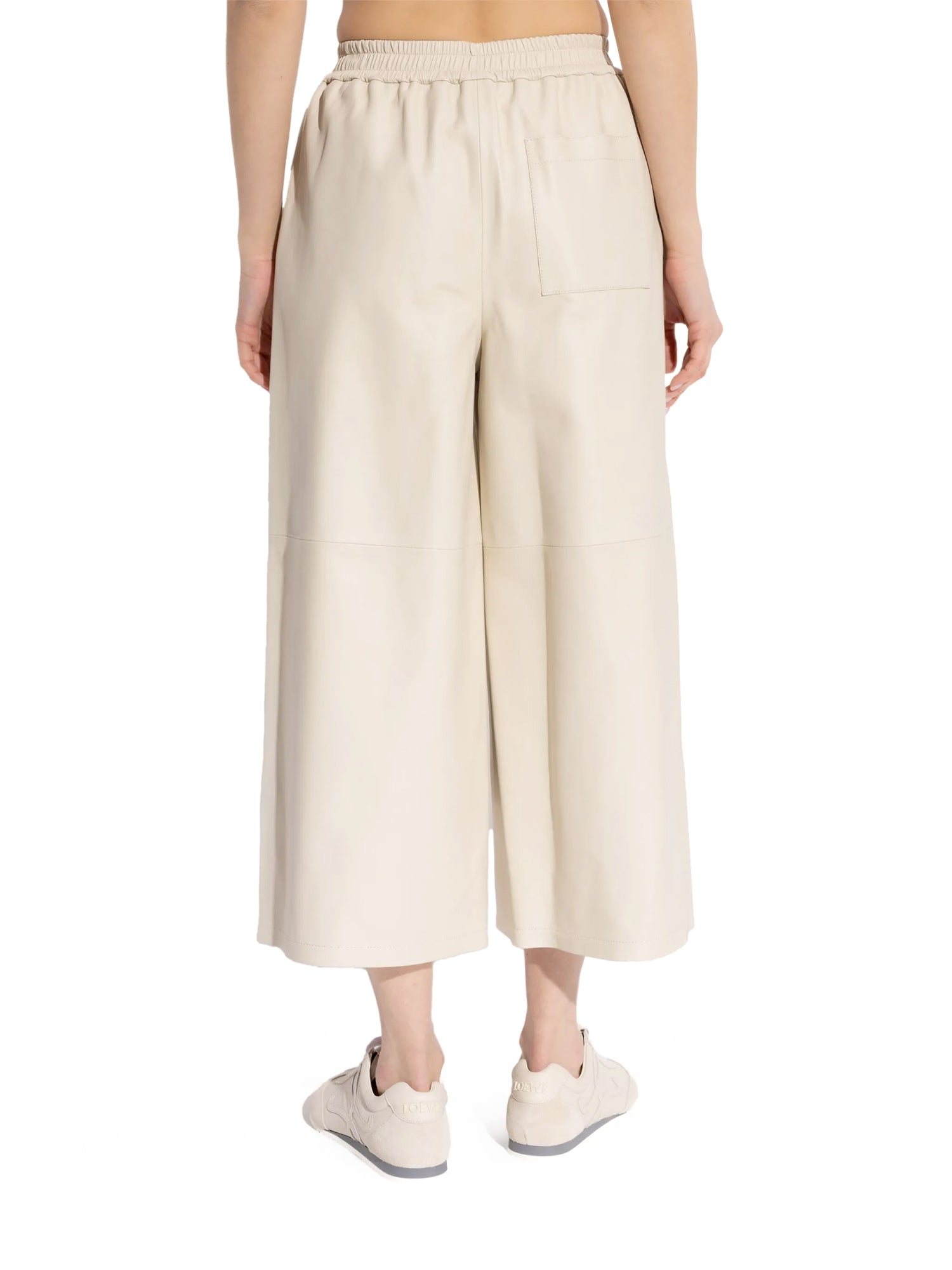 Cropped Lambskin Trousers