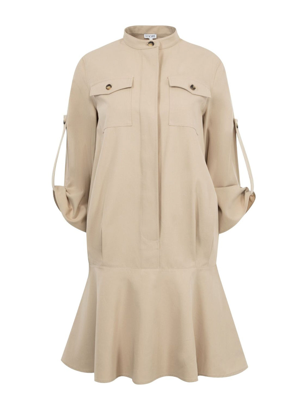 Flared Cotton Mini Dress