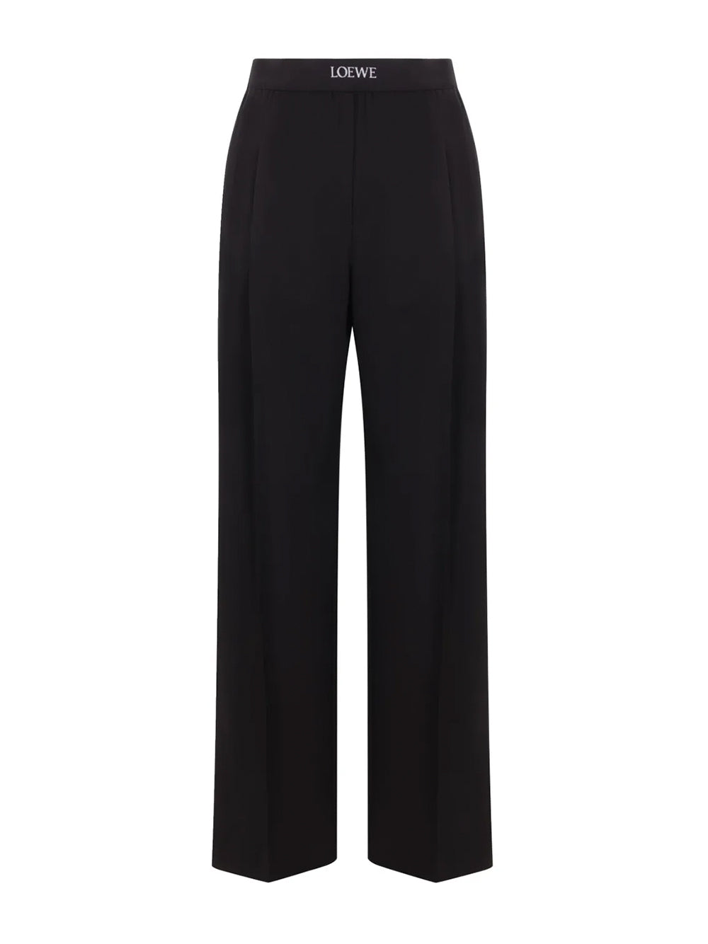 Logo-Waistband Pleated Trousers