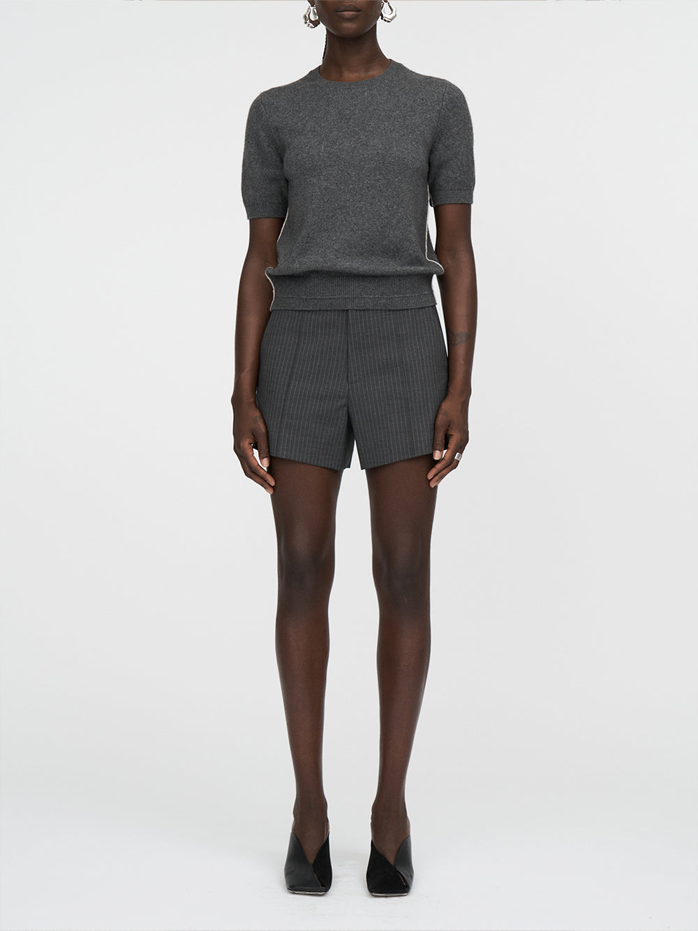 High Waisted Pintuck Shorts