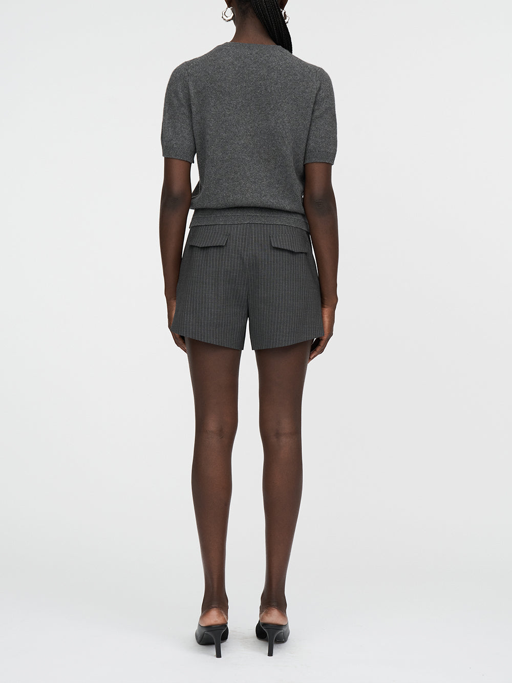 High Waisted Pintuck Shorts