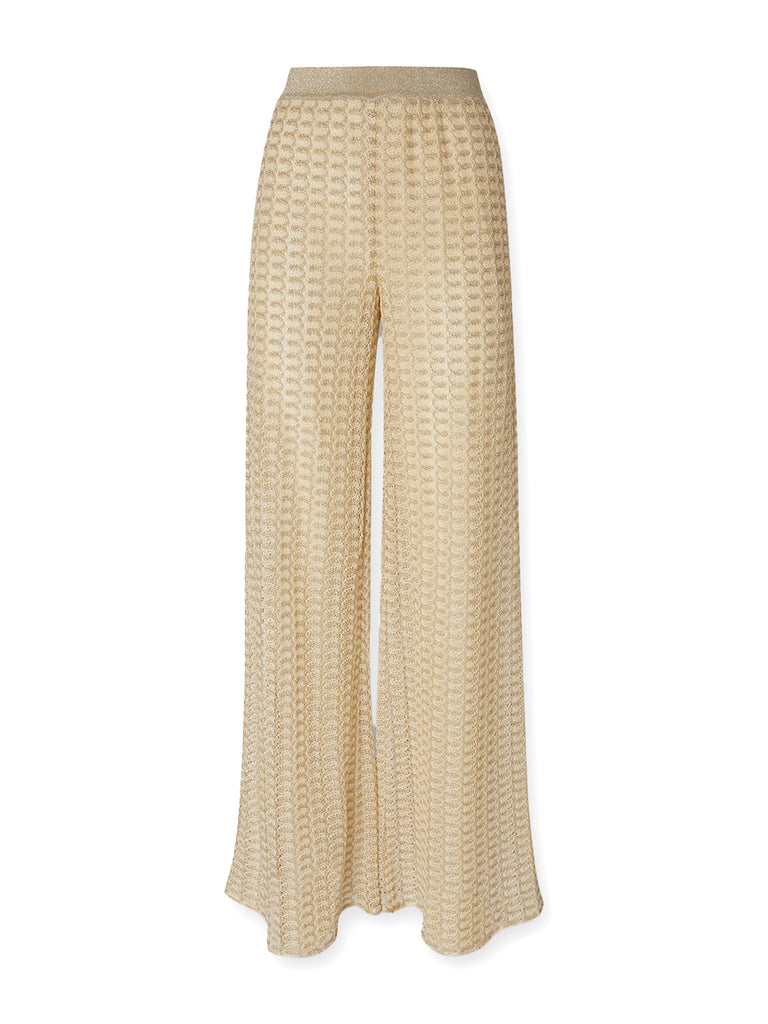 MISSONI★素敵！スパンコール装飾クロシェ編みフレアパンツ SS25P_MISSONI_HIGHWAISTWIDELEG
