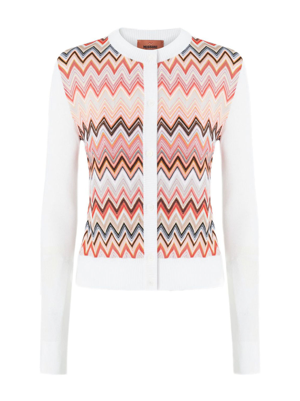 Chevron Contrast Cardigan
