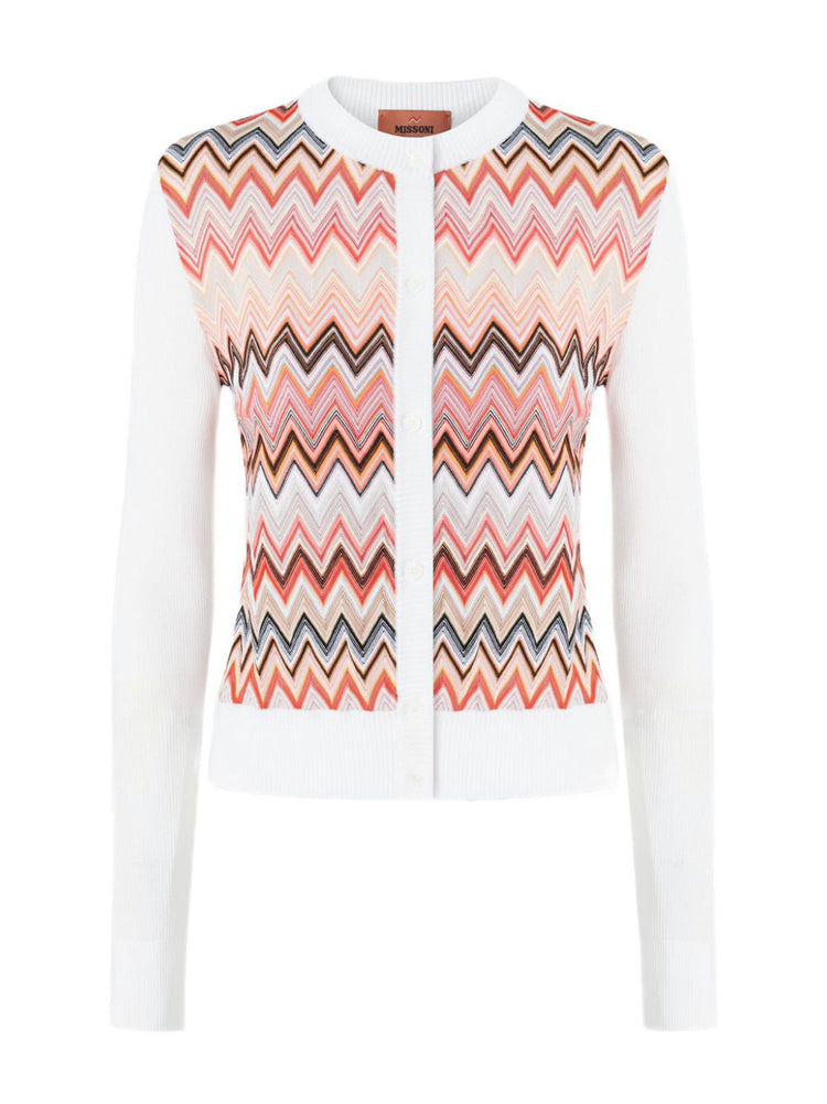 MISSONI フリンジ付きカーディガン Zig Zag lamé cardigan in multicoloured - Missoni | Mytheresa