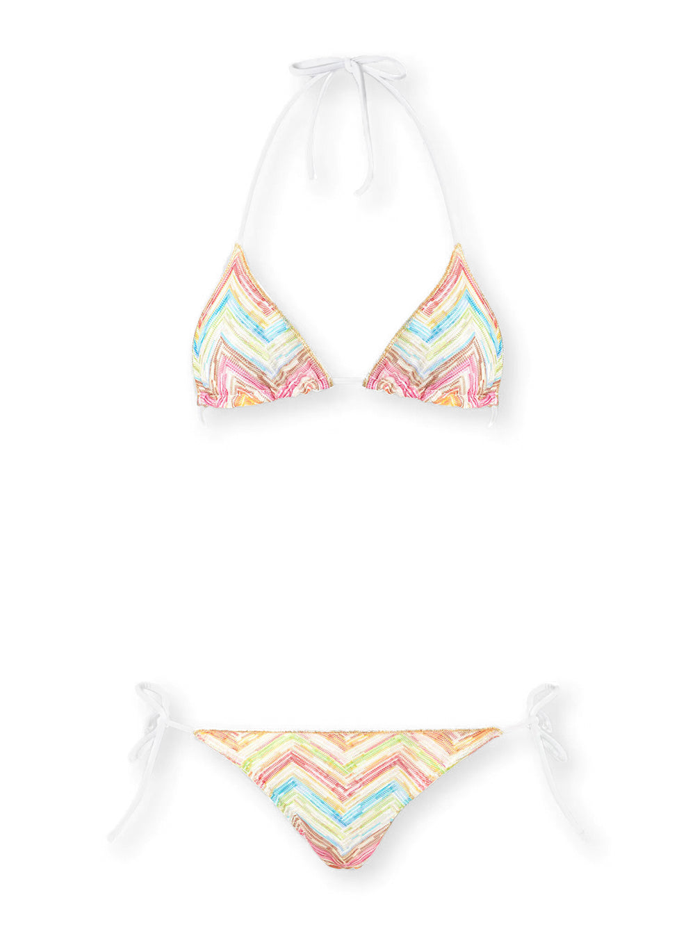 Printed Tulle Triangle Bikini