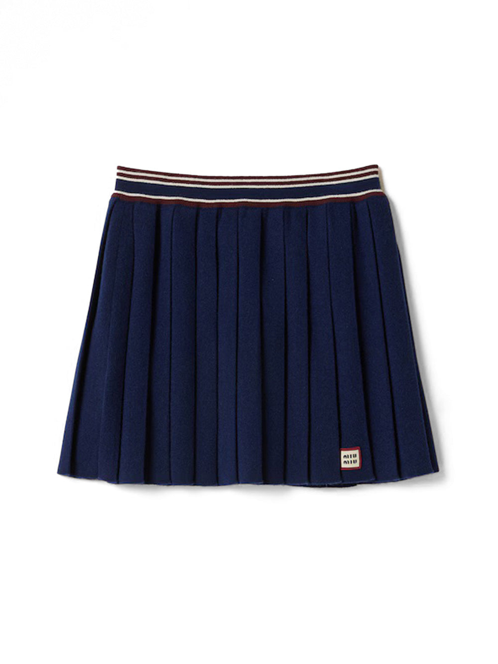 Wool and Cashmere Pleated Mini Skirt