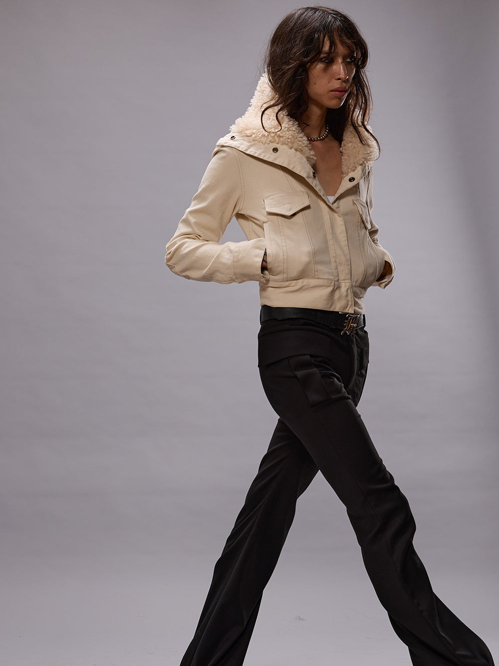 High-Neck Trucker Jacket
