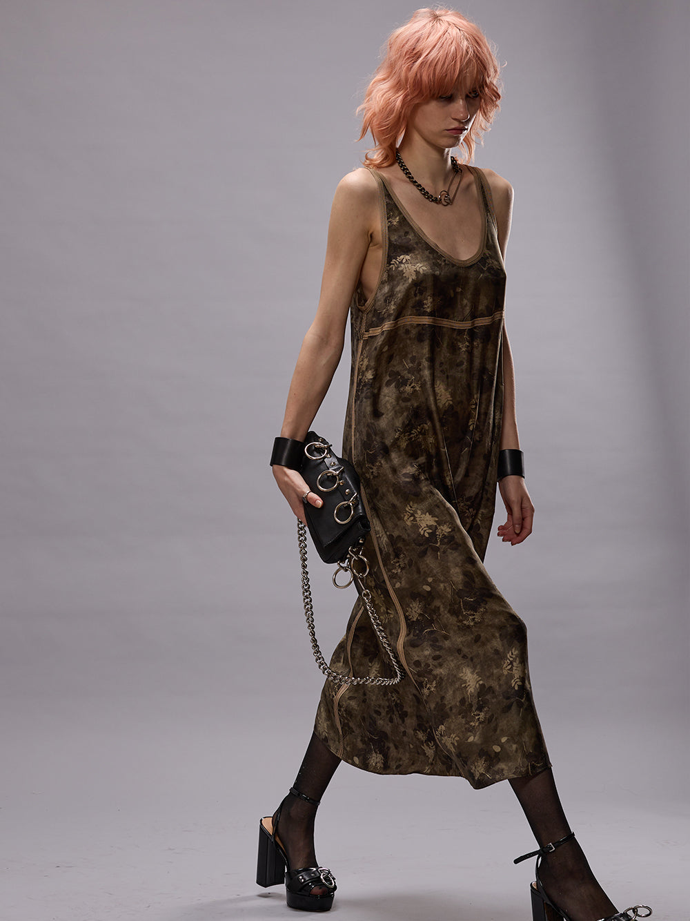 Taped Tank Midi Dress
