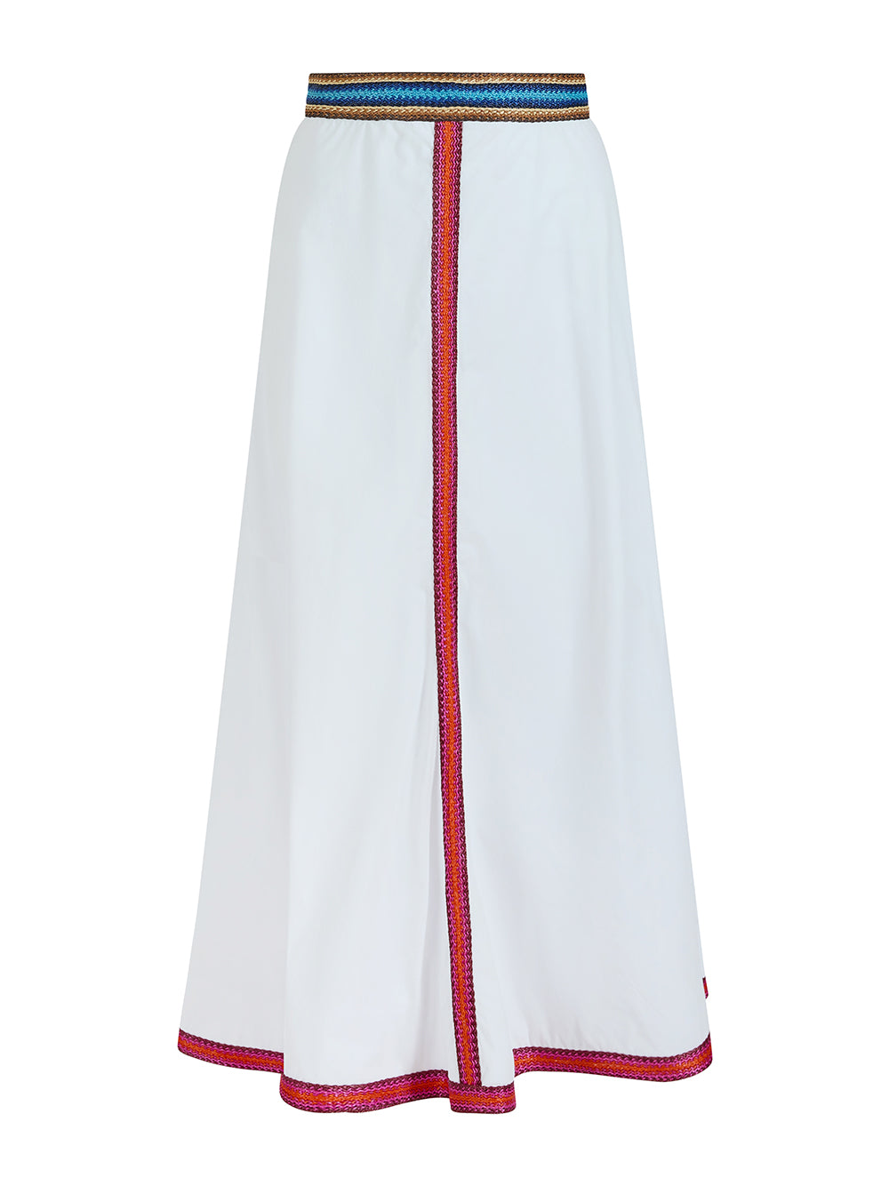Quartered A-Line Midi Skirt
