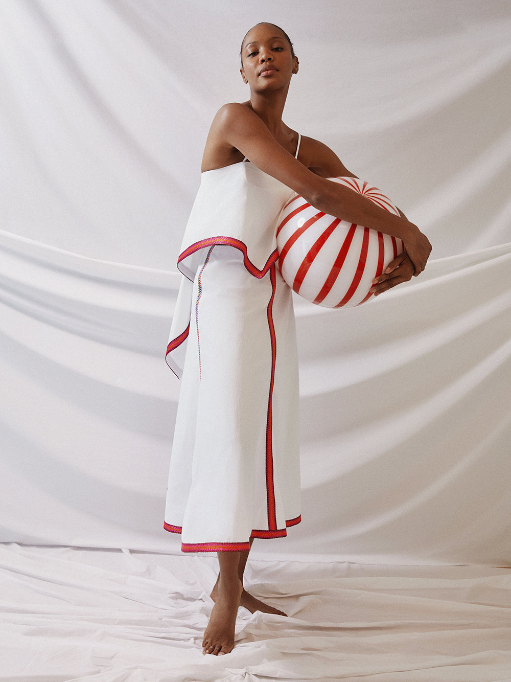 Quartered A-Line Midi Skirt
