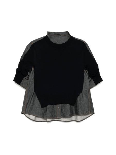 SACAI サカイ Bandana Opal Pullover SACAI BANDANA PRINT PULLOVER TOP NAVY NEW SEASON PARLOUR X