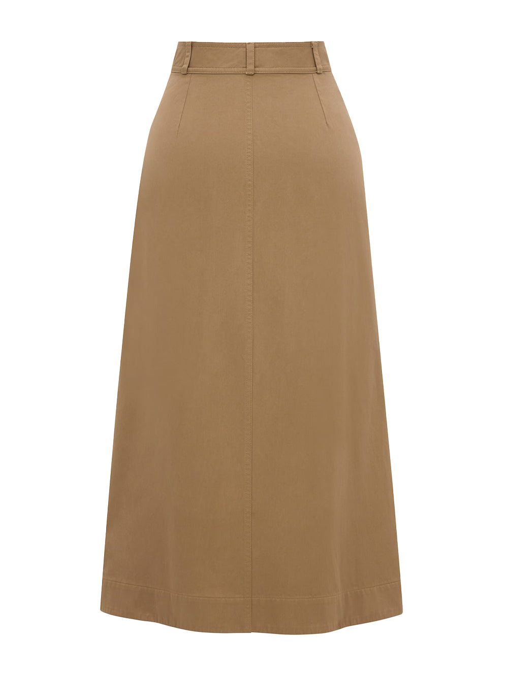 Cotton Serge Midi Skirt